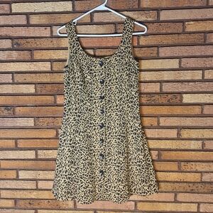 Altar'd State Medium Leopard Print Skater Dress